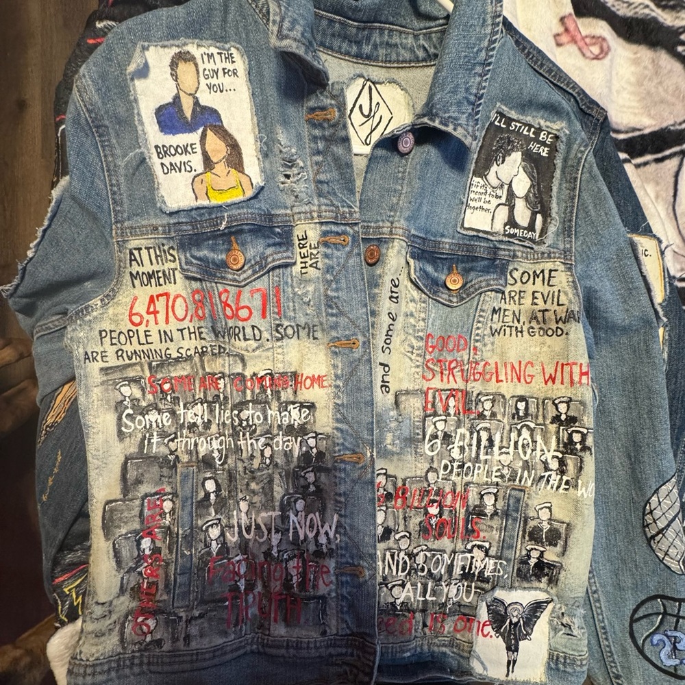 Hand painted custom one tree hill Jean jacket